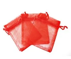 Organza zakje rood 7 x 9 cm