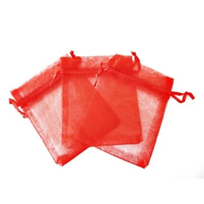 Organza zakje rood 7 x 9 cm