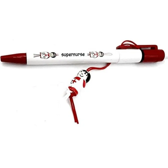Pen supernurse met gelukspoppetje