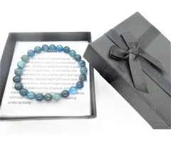 Armband 8 mm apatiet met cadeaudoosje