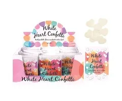 Witte hartjes confetti