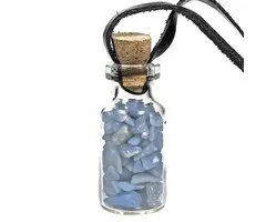 Geschenkflesje aan waxkoord met angeliet