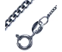 Zilver collier Gourmet gedonkerd 60 cm