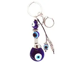 blauwe boze oog sleutelhanger Luck