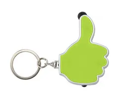 Sleutelhanger duimpje omhoog voor de zorg met ledlicht en kaartje