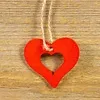 Houten hanger hart 10 stuks