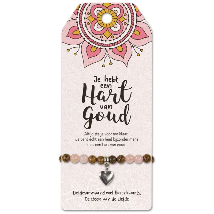 Vriendschapsarmband Hart van goud