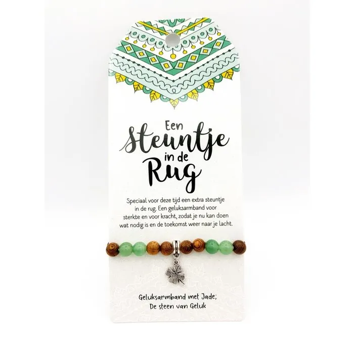 Vriendschapsarmband steuntje in  de rug