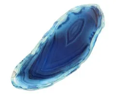 Agaat schijf blauw