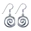 Zilver oorbel Spiraal