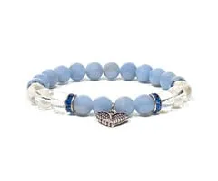Angeliet/bergkristal armband elastisch