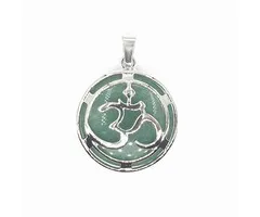 Hanger Ohm met groene aventurijn