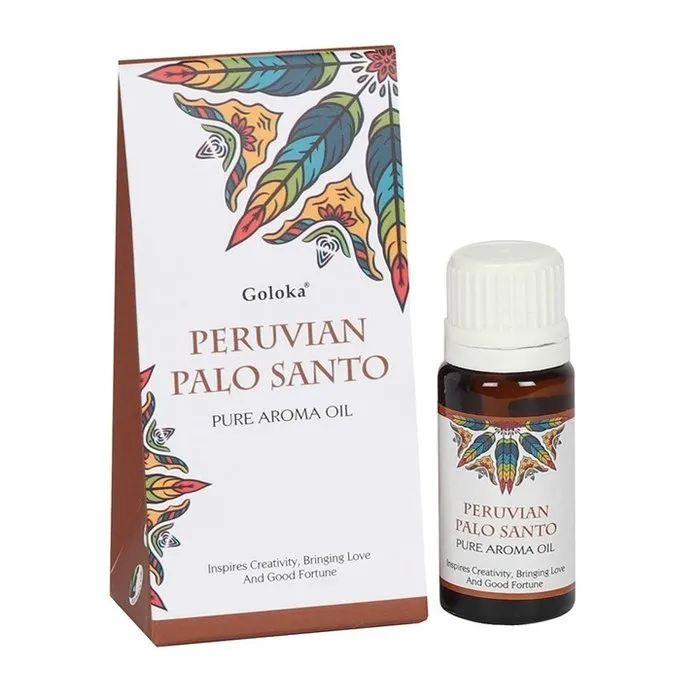 Palo Santo geurolie van Goloka. Zuiverend, warm en rustgevend.