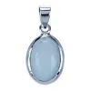 Hanger zilver aqua chalcedoon
