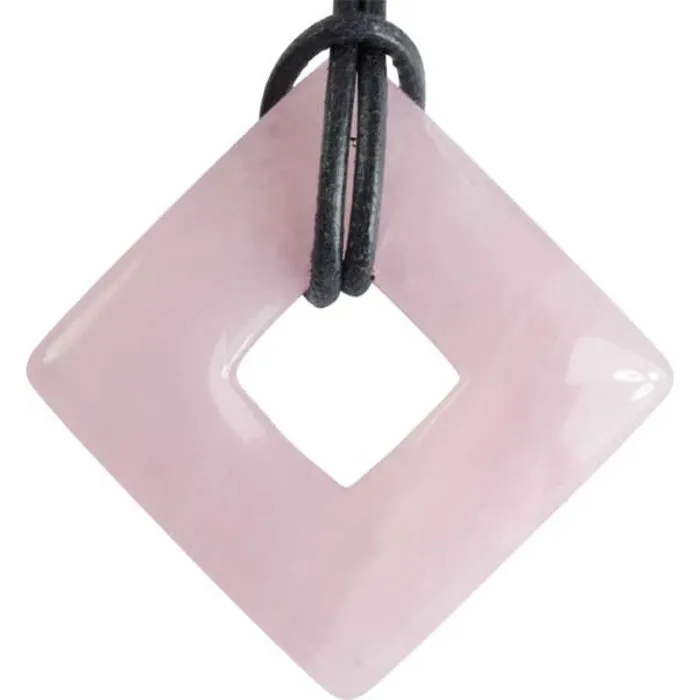 Donut vierkant rozenkwarts