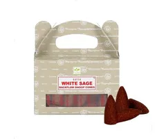 Sai Baba White Sage backflow cones