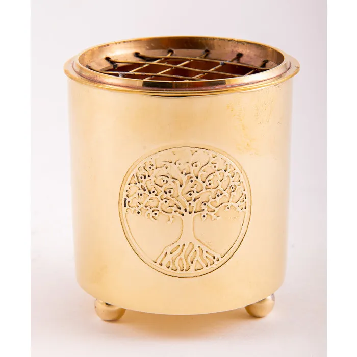 Wierookbrander messing met levensboom