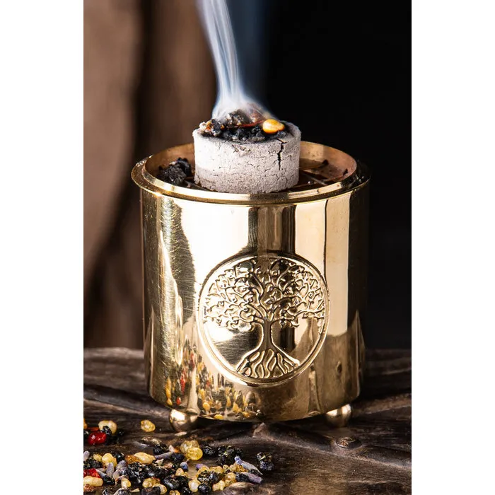 Wierookbrander messing met levensboom