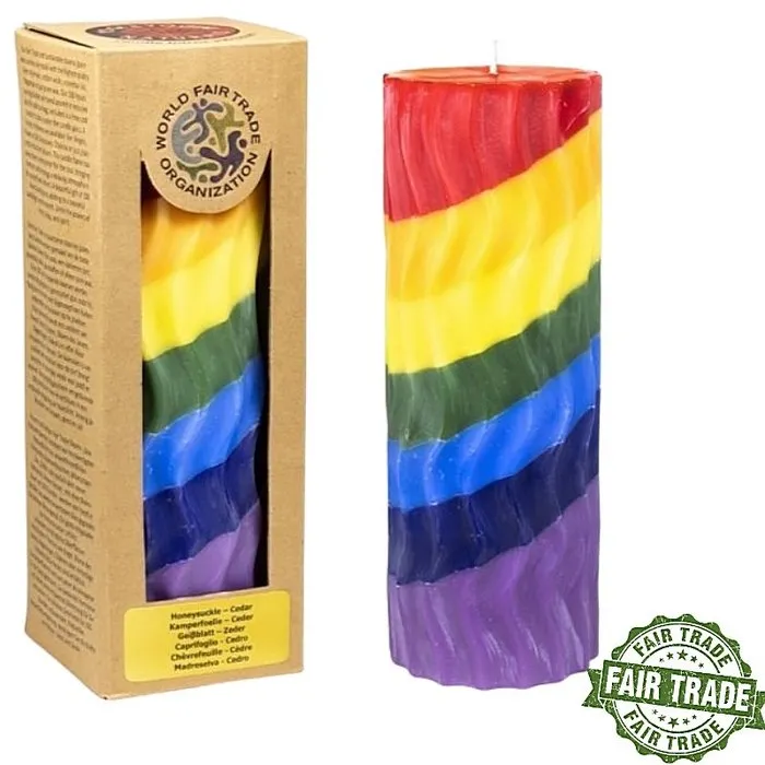 Geurkaars regenboog golvend