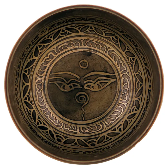 Klankschaal OMPMH gegraveerd 1300-1400 gram