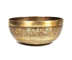 Klankschaal Tibet gegraveerd 1300 gram