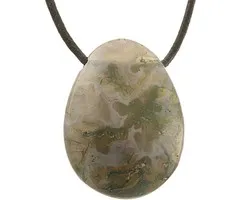 Hanger ovaal Mosagaat met koord