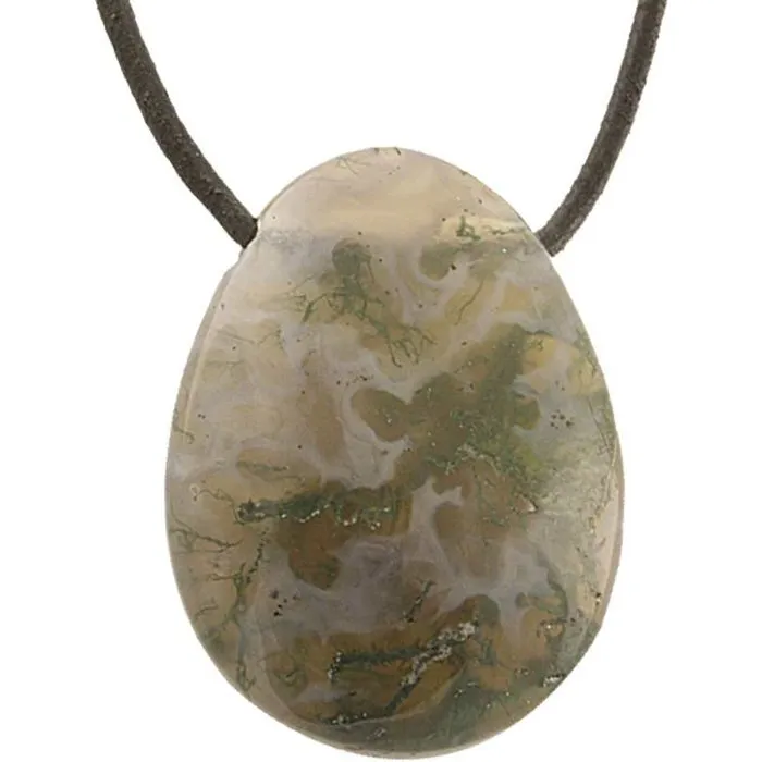 Hanger ovaal Mosagaat met koord