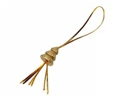 Gelukspoppetjes Kerstboom goud 10 stuks