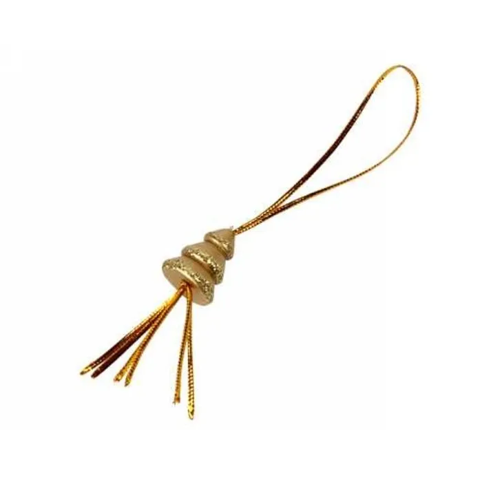 Gelukspoppetjes Kerstboom goud 10 stuks