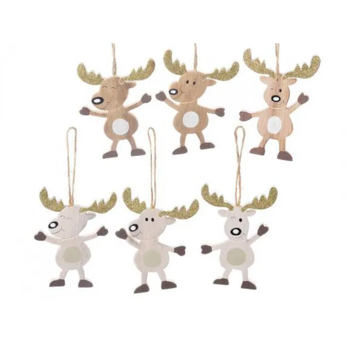 Kerst rendier hanger hout