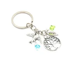 Sleutelhanger levensboom met vogel