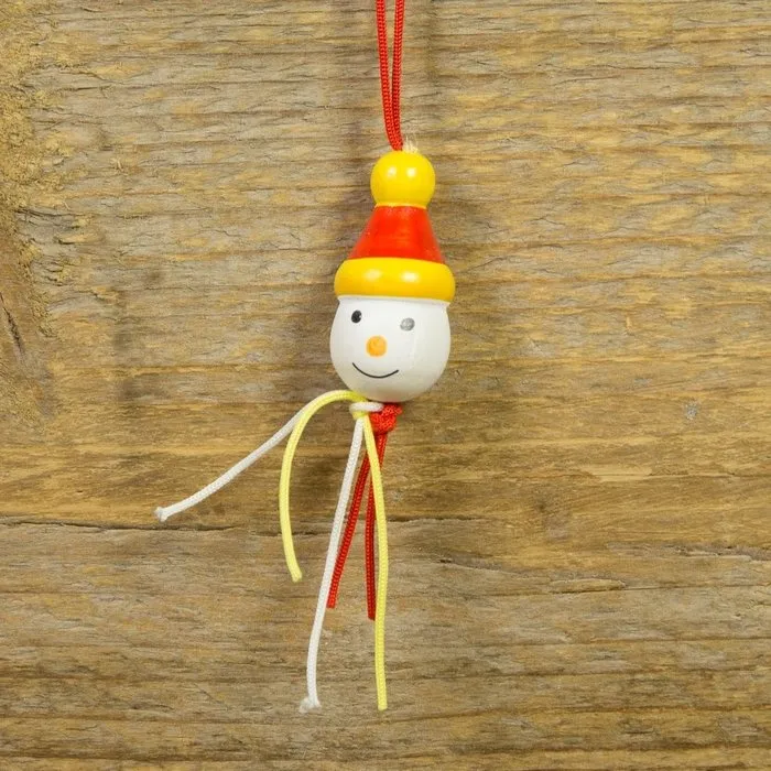 Gelukspoppetje kerst sneeuwpop 10 stuks