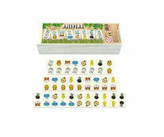 Houten dieren domino