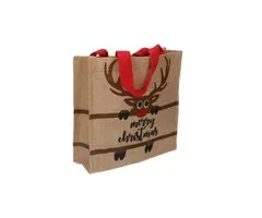 Luxe Jute Tas rendier Merry Christmas