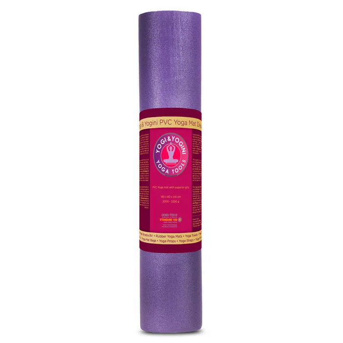 Yogi & Yogini PVC Yogamat Deluxe Paars | Yogamat 6 mm