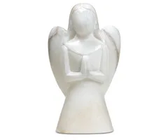 Engelbeeldje zeepsteen wit