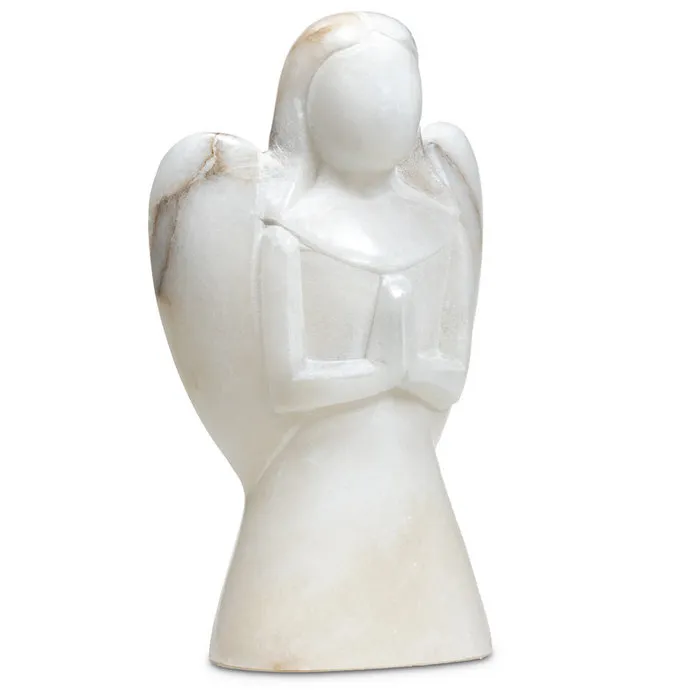 Engelbeeldje zeepsteen wit