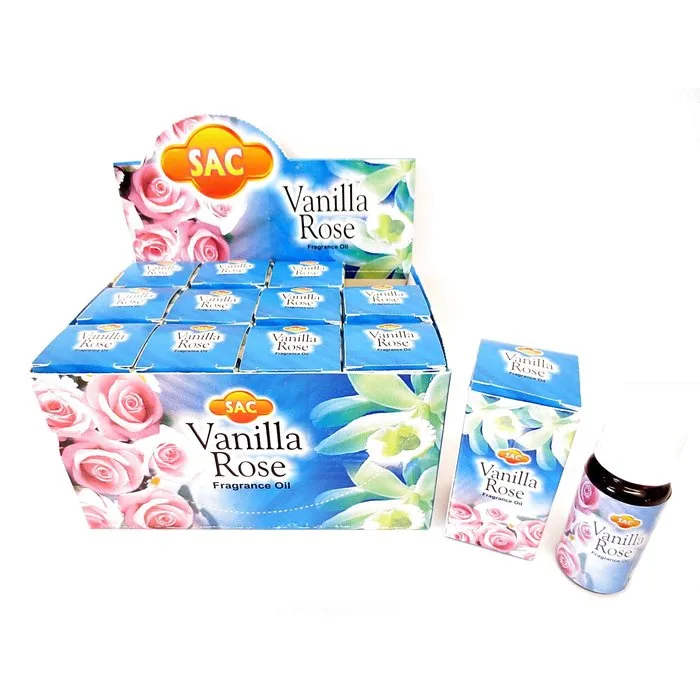 Vanilla Rose geurolie van SAC met zoete en bloemige geur. Warm en sfeervol.