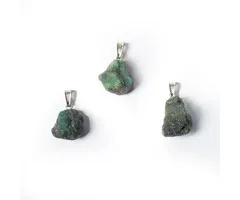 Smaragd ruw edelsteenhanger