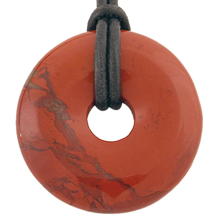 Donut 3 cm Jaspis rood