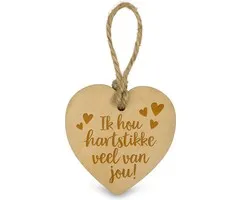 Houten Hartje - Ik hou hartstikke veel van jou