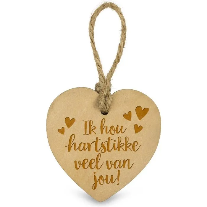Houten Hartje - Ik hou hartstikke veel van jou