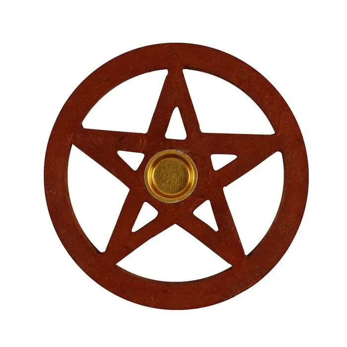 Kegel wierookhouder pentagram