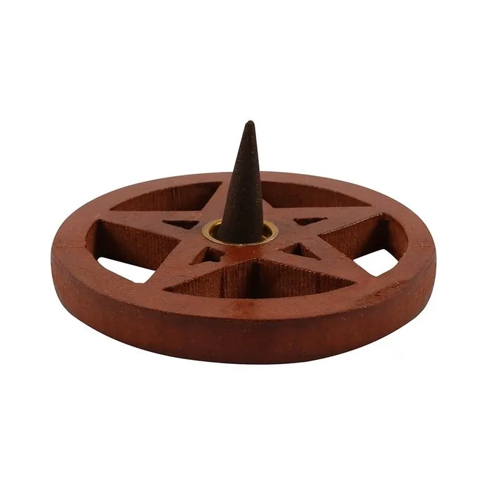 Kegel wierookhouder pentagram