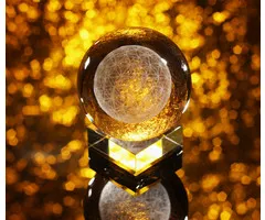 Kristallen bol met flower of life 6 cm