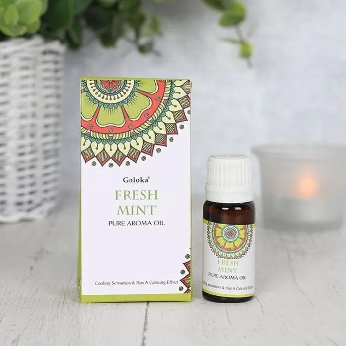 Fresh Mint geurolie van Goloka met frisse muntgeur. Verkwikkend en verhelderend.