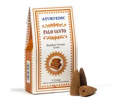 Ayurvedische Palo Santo backflow wierookkegels