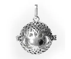 Levensboom bola zwangerschapshanger zilverkleurig