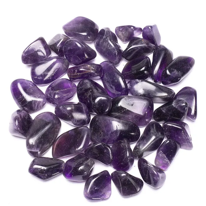 Donkere amethist trommelstenen AA kwaliteit 25 gram