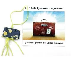 Gelukskoffertje op kaartje